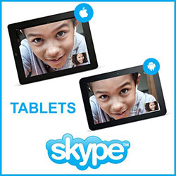 Skype tablet Android iPad