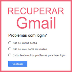Recuperar senha Gmail