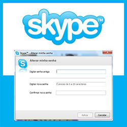 Mudar senha Skype